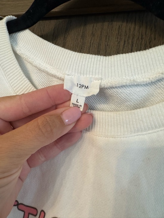 White "Let's Roll" Roller Skate Graphic Sweatshirt - Picture 2 of 3